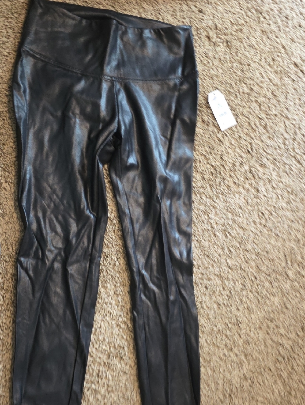 Time and Tru Faux Leather Leggings in Black